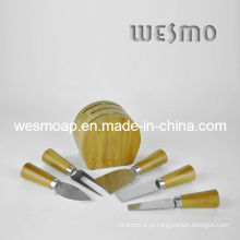 Conjunto de facas de queijo de cozinha de bambu